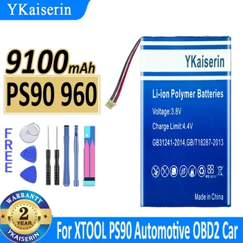 9100mAh YKaiserin Baterija PS 90 960 Dėl XTOOL PS90 Automobilių OBD2 OBD 2 Automobilių 7.4 V 8.2 V Skaitmeninio Baterijos - Nuotrauka 1  