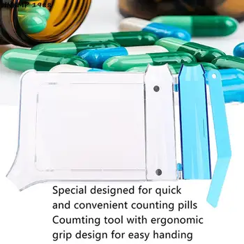 Tabletes Skaičiavimo Lovelis Su Mentele Vaistinė Dešinėje Tabletes, Counter Skaičiavimo Vaistai 1pc Plastikinių Medicinos Dėklas - Nuotrauka 2  