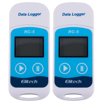 2X ELITECH 32000 Taškas USB Temperatūros Duomenų Kaupiklis Diktofonas Vidinis Jutiklis - Nuotrauka 1  