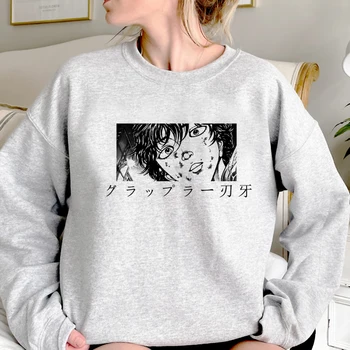 Baki Hanma hoodies moterų Vilnos y2k estetinės 90s 2023 išsitraukia palaidinės moterims 90-ųjų megztinis - Nuotrauka 2  