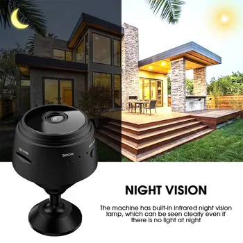 A9 WiFi Mini Kamera, Patalpų Belaidė Naktinio Matymo Apsaugos Baterijos VAIZDO Stebėti 1/2 vnt Smart Home Vaizdo Stebėjimas - Nuotrauka 2  