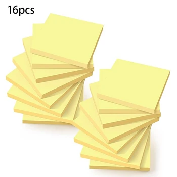 16 Knygas, Kurių Iš Viso Apie 1600 Sticky Notes Geltona Memo Pažymi, Biuro Priminimą Popieriaus - Nuotrauka 2  