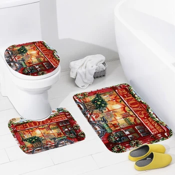 Namų vonios grindų kilimėliai Vonios kilimėlis Pėdų Gyvūnų aliejinių dažų stiliaus modernus vonios kambarys accessories kilimas Tualeto kilimėlis Voniai anti-slip kilimas - Nuotrauka 2  