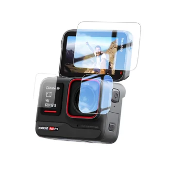 Sunku Grūdintas Stiklas Visas Raštas Padengti Insta360 Ace Pro/Ace Veiksmų Kameros Lęšis LCD Ekranas Ekrano Plėvelė Atveju Priedai - Nuotrauka 1  