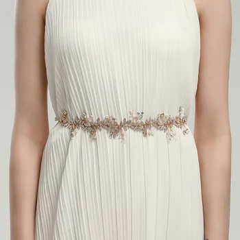 Jaunavedžių vestuvių rankų darbo lydinio pearl set deimantinis diržo Vestuvių suknelė aksesuaras apdaila - Nuotrauka 1  