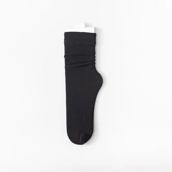 Vidurio vamzdis kojinės gimdymo moterų kojinės baltos spalvos kojinių krūva kojinių gryna spalva banga pavasarį, vasarą, rudenį medvilnės minkštas ilgos kojinės - Nuotrauka 2  