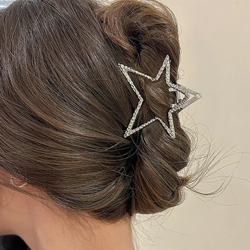2023 Y2k Estetinės Tuščiaviduriai Star Star Pentagram Star Plaukų Žnyplės Saldus Kietas Žavesio Tendencija Plaukų Įrašą Moterų Estetikos Plaukų Aksesuarai - Nuotrauka 1  