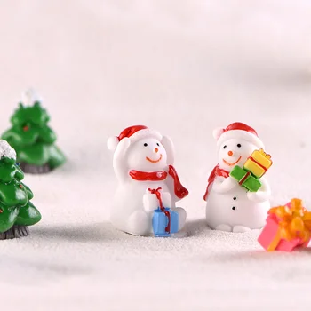 Tomaibaby Kalėdų Miniatiūriniai Darbalaukio Ornamentu Dervos Sniego Micro Kraštovaizdžio Tiekimo Namų Stalo Dekoracija Kalėdų Dovana - Nuotrauka 2  