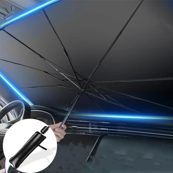 Automobilių skėtį nuo saulės, Skėtis-stiliaus Priekinis Stiklas, skėtį nuo saulės, Saulės Šilumos Izoliacijos Medžiaga Automobilio priekinio Stiklo skėtį nuo saulės, Automobilio Skėčio Šešėlyje - Nuotrauka 1  