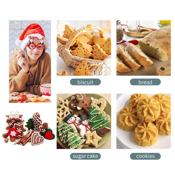 Kalėdų Cookie Cutter Įvairios Formos Kalėdų Medžio Briedžių Sausainių tešlą Pjovimo 3D Kepimo Formos Kepimo Įrankiai Kalėdų Dekoro Namai - Nuotrauka 2  