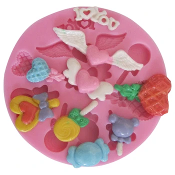 Kūdikis gimė formos 3D Atvirkštinio cukraus liejimo Maisto kokybės silikono formų už polimero molis formų šokolado pyragas apdaila įrankiai F0066 - Nuotrauka 2  