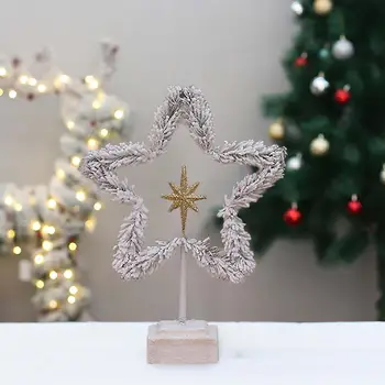 Stalo Mini Kalėdų Ornamentu su Lempa eglutę Šalies Prekių - Nuotrauka 2  