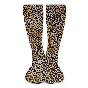 Leopard Laukinių Modelio Kojinės Moterims, Vyrams Gana Gyvūnų Spausdinti Kojinės Patogus Retro Kojinės, Veikia Neslystantis Užsakymą Kojinės Metu - Nuotrauka 1  