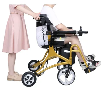 Lengvas elektrinis vežimėliais vaikštynės rollator walker reabilitacijos walker, senyvo amžiaus žmonėms 500w variklis - Nuotrauka 2  