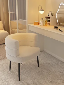 Makiažas kėdės, minimalistinės šiuolaikinio namų moterų miegamieji, rašomieji stalai, kėdės, interneto raudona, šviesiai luxur - Nuotrauka 1  