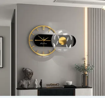 3D Prabanga Silent Ne-Tiksi Didelis Laikrodžiai, Modernios Namų Dekoracijas Kambarį,Interjero, Biuro 39 Colių Didelis Sieninis Laikrodis - Nuotrauka 2  
