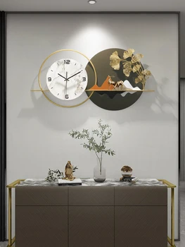 Kambarį Prabanga Sieniniai Laikrodžiai Skirti Prieškambario Patalpų Silent Sieniniai Laikrodžiai Modernios Šviesos Kabinti Sienos Ornamentu Namų Puošybai - Nuotrauka 2  