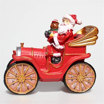 Kalėdų Dekoro Santa Claus Vairuoja Traukinį LED Žibintai, Žėrintis Muzikos Šventė Papuošalai Kalėdų Kaime Naujųjų Metų Dovana - Nuotrauka 2  