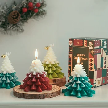 6 Spalvų Kalėdų Eglučių Žvakės Aromaterapija Žvakių Rinkinys Aromatizuoti Žvakės Kalėdų Dovana, Šalies Namų Stalo Apdailos Atmosfera Prekes - Nuotrauka 2  