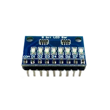 1Pcs 3.3 V, 5 V 8 Bitų Mėlyna Bendro Katodo LED Indikatorių Modulis 