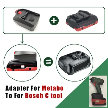 Baterija Konverteris Adapteris Metabo 18V Ličio Baterija Konvertuoti Į Bosch C elektrinių Įrankių Pakeisti 18V Žalia Adapterio Naudojimas - Nuotrauka 1  