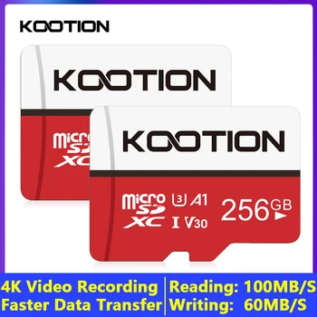 KOOTION T1 256 GB Micro SD Kortelė, UHS-I U3 V30 4K Fotoaparato Veiksmų Fotoaparato Drone Išmanųjį telefoną Class 10 