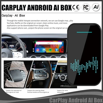 Android 9.0 Belaidžio 4GB+32GB Carplay AI langelį Veidrodis Nuorodą Padalinti ekraną, 