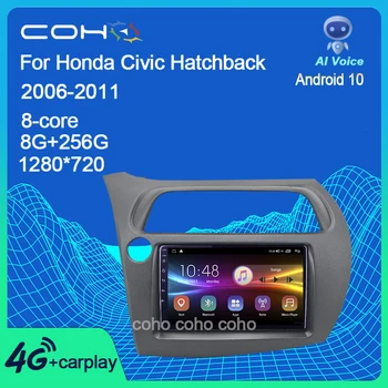 COHO Honda Civic Hečbekas 2006-2011 Android Automobilio Radijo Multimedia Vaizdo Navigacijos rezoliucija 1280*720 8G RAM ROM 256G - Nuotrauka 1  