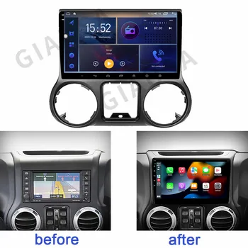 Smart Stereo Android 12 Auto Cam Radijo Jeep Wrangler 3 JK 2010 m. - 2014 m. Multimedia Navigacijos GPS Carplay Galvos Vienetas - Nuotrauka 1  