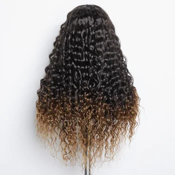 Nėriniai Priekiniai Žmogaus Plaukų Perukai Moterims, Brazilijos Plaukų 30 32 Colių Pabrėžti Ombre Garbanotas Perukas 13x4 Medaus Šviesūs Giliai Banga Priekinės Perukas - Nuotrauka 2  