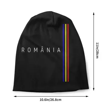 Rumunijos Vėliava Variklio Dangčio Homme Mados Mezgimo Skrybėlę Vyrams, Moterims, Šilta Žiemą Beanies Kepurės - Nuotrauka 2  