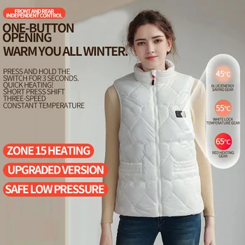 Karšto vest tendencija moterų žiemos šalčius prevencijos ir šilto palaikymo šildymo drabužius Pažangi nuotolinio valdymo šildymo paslaugą liemenė - Nuotrauka 1  