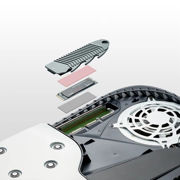 Skirta Šilumos Radiatorių All-in-vieną .2 NVME Kietas PCIe4.0 SSD Šilumos Kriaukle už .2 2280 SSD - Nuotrauka 2  