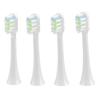 4Pcs Pakeisti dantų šepetėlį Vadovai Xiaomi SOOCAS V1X3/X3U X1/X3/X5 Elektriniai Dantų Šepetėliu Vadovai, Balta - Nuotrauka 1  