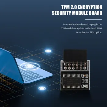 2.0 Šifravimo Saugumo Modulis Nuotolinio Kortelės -12PIN Modulis 12PIN TPM2.0 12 Pin Apsaugos Modulis - Nuotrauka 2  