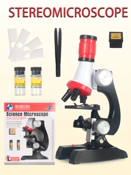 Mikroskopas Vaikams, 100X-1200X Junginys Pradedantiesiems Mikroskopo Rinkinys, Skaidrių Ruošimo Rinkinys Tyrimas - Nuotrauka 1  