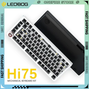 LEOBOG Hi75 Mechaninė Klaviatūros Rinkinys Aliuminio Korpuso Karšto keitimu, Laidinis Žaidimų Klaviatūra RGB Apšvietimu Tarpinė Struktūra Su Rankenėle - Nuotrauka 1  