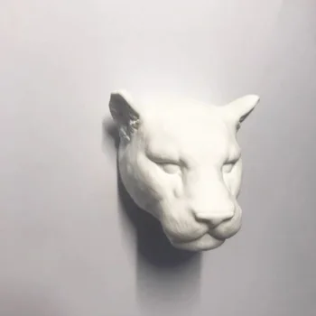 Kietas Leopard Gyvūnų Galvos Gipso Pelėsių Liūto Galva Cemento Dekoratyvinis Silikono Formos 