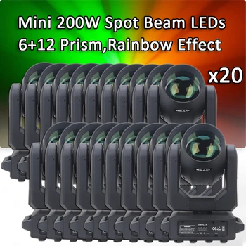 20Pcs/Daug LED Spot 200W Juda Žibintas Gobo/Rainbow Poveikis 18Prism DMX Valdytojas Projektorius Dj Disco Scenos Apšvietimas - Nuotrauka 1  