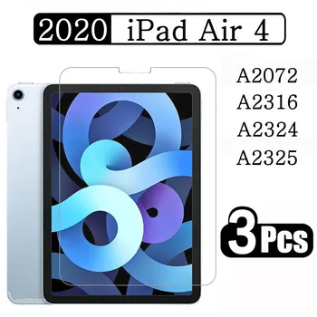 (3 Blokai) Grūdintojo Stiklo Apple iPad 4 Oro 10.9 2020 A2072 A2316 A2324 A2325 Visišką Tablet Screen Protector Filmas - Nuotrauka 1  