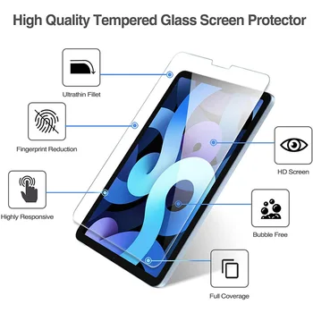 (3 Blokai) Grūdintojo Stiklo Apple iPad 4 Oro 10.9 2020 A2072 A2316 A2324 A2325 Visišką Tablet Screen Protector Filmas - Nuotrauka 2  