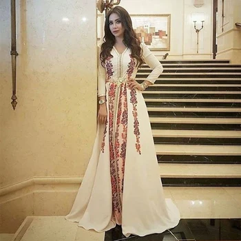 Elegantiškas Musulmonų Vakarinę Suknelę Maroko Kaftan 2019 Chalatas De Soiree Dubajus Nėrinių Aplikacijos Oficialų Suknelė Ilgomis Rankovėmis Moterims, Suknelės, Šaliai - Nuotrauka 1  