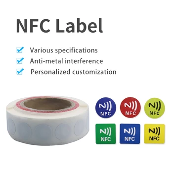 Ntag213 Žymes Stabdžių Metalo 25mm Skersmens Perrašomieji Lipnios Etiketės, TagMo NFC-Leido Smartphonach - Nuotrauka 2  