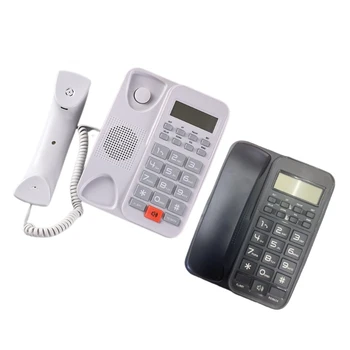 Corded Laidinį Telefoną, Didelis Mygtuką ir antžeminių laidinių telefono linijų Telefonai su Skambinančiojo Identifikavimo Fiksuotojo ryšio Telefono Biuro Viešbutis Dropship - Nuotrauka 1  