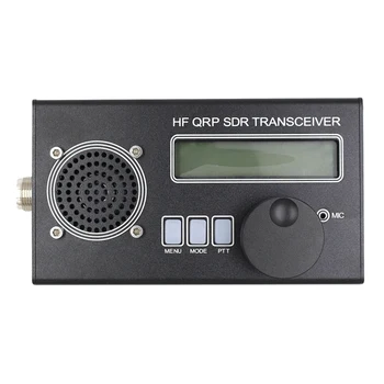 5-10W USDX USDR HF QRP SDR Transiveris SSB/CW siųstuvas-imtuvas 8-Band DSP SDR + Mikrofonas +Baterijos +Juodas Apvalkalas - Nuotrauka 2  