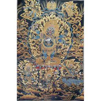 Gamyklos Didmeninės prekybos Derliaus Brokatas Thangka Išsiuvinėti Paveikslą Tibeto Aukso Kaligrafijos ir Tapybos Brokatas 2 Neprivaloma - Nuotrauka 1  