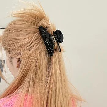Naujas Elegantiškas Acetatas Crystal Star Plaukų Letena Didelis Plaukų Clips Saldus Mergaičių Y2k Stiliaus Plaukų Segtukai Korėjos Moterys Ins Cirkonis Ryklys Įrašus - Nuotrauka 1  