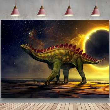 Gyvūnų Tema Dinozaurų Fone Fotografijos Fone Gimtadienio Reklama Apdailos 3D Dinozaurų Parkas Foto Studija Rekvizitai - Nuotrauka 1  