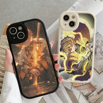 Zenitsu Agatsuma Demon Slayer Telefono Dėklas Sunku Odinis IPhone 14 13 12 Mini 11 14, Pro Max Xs X Xr 7 8 Plius Fundas - Nuotrauka 1  