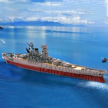 SS IJN Yamato 1:200 Masto Karo Plytų Karinių Reikalų Fregata Ginklų Mūšis Laivas Šarvuotis Building Block Modelis Vaikams Žaislas - Nuotrauka 1  